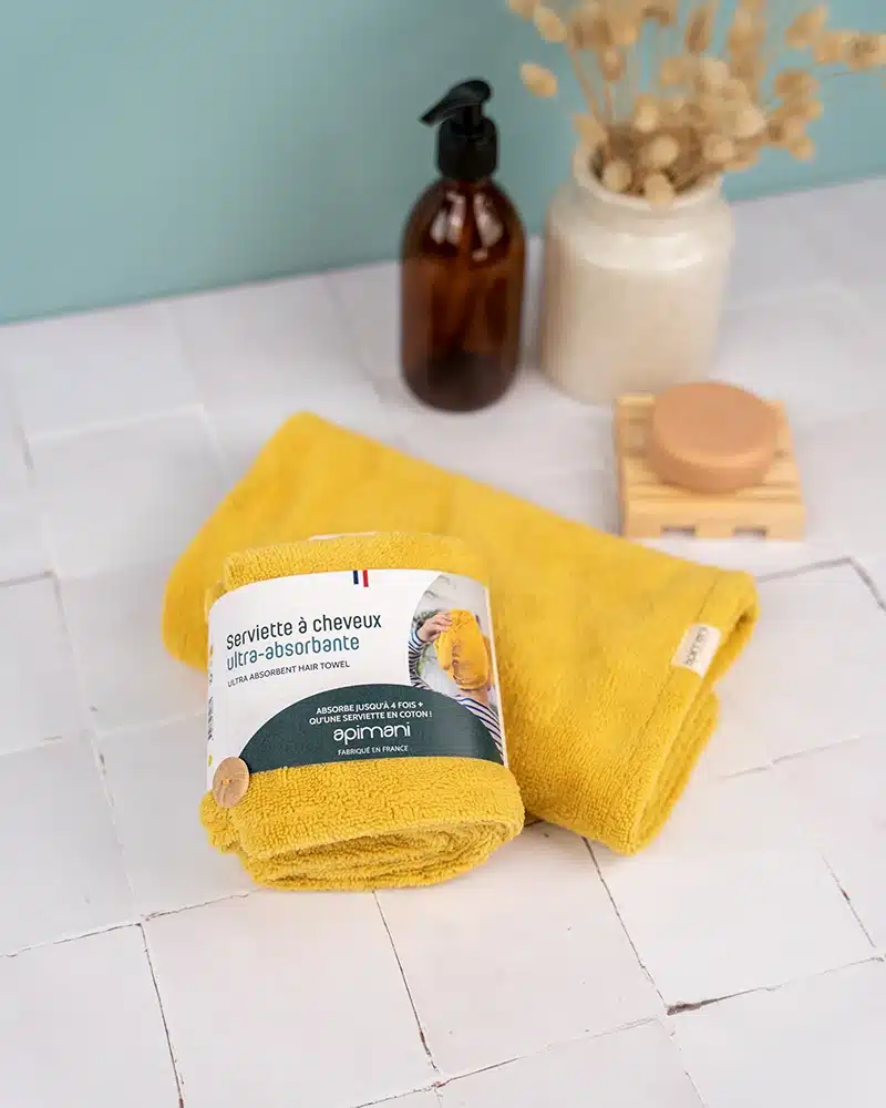 serviette-a-cheveux-jaune-package