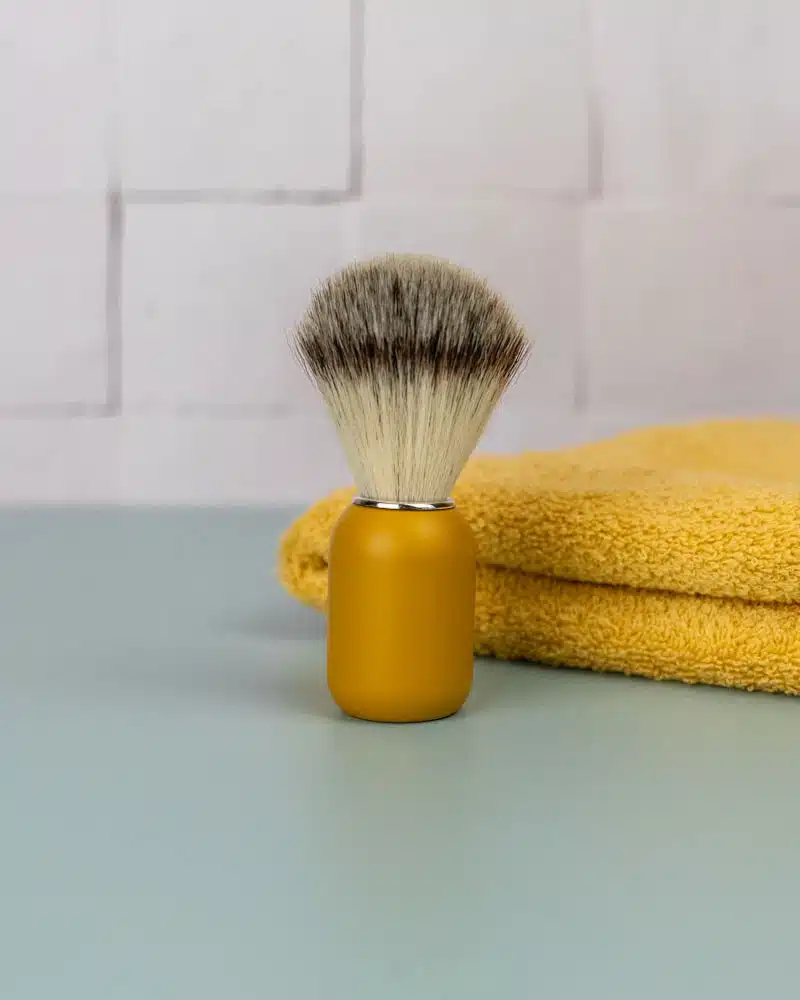 Lot de Blaireaux de rasage en bois – Jaune