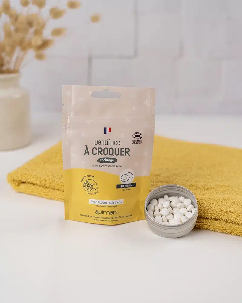 Recharge de dentifrice à croquer au citron bio