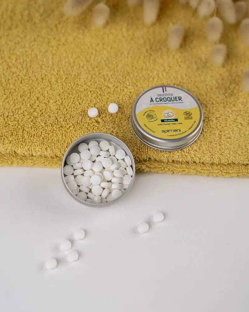 Dentifrice en pastilles à croquer saveur citron