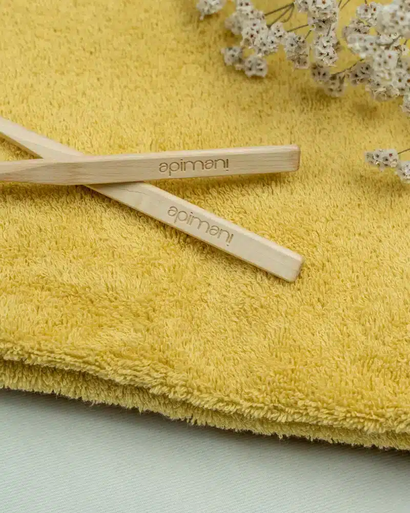 Manche de brosse à dents en bois pour enfant