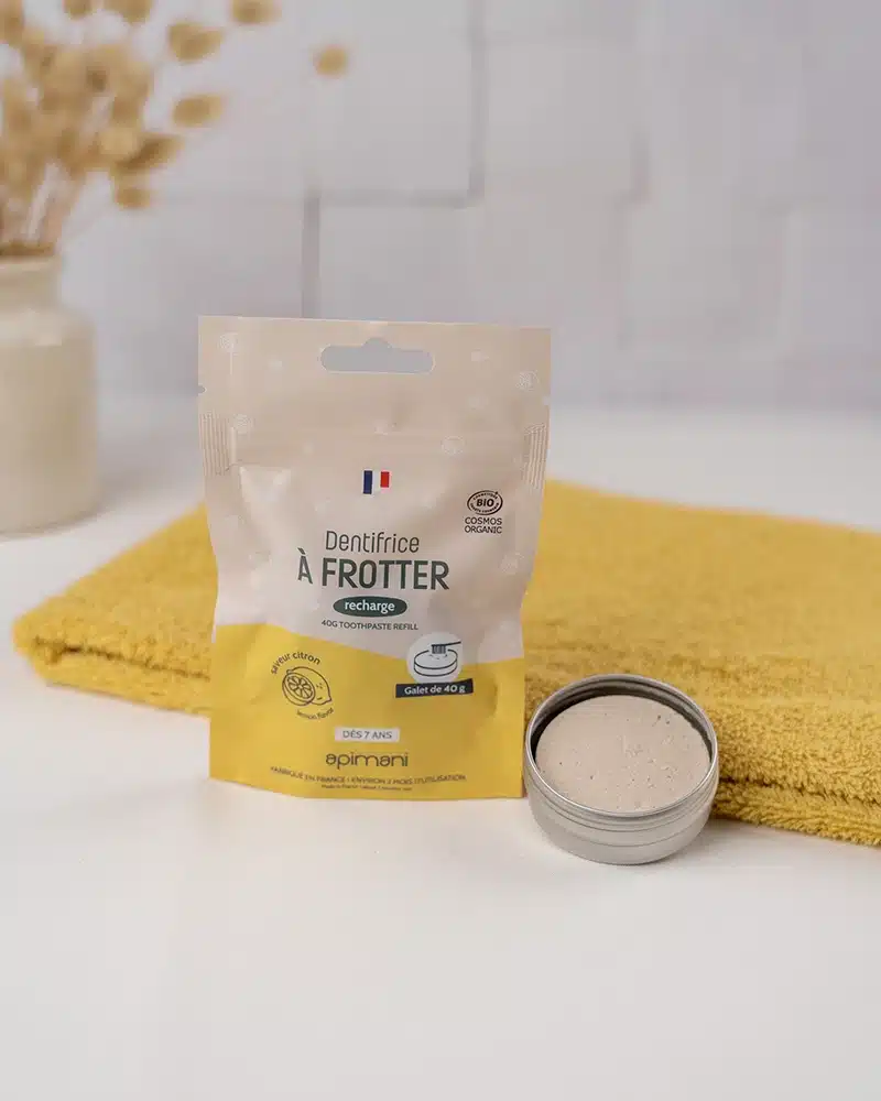 Recharge de dentifrice solide bio au citron