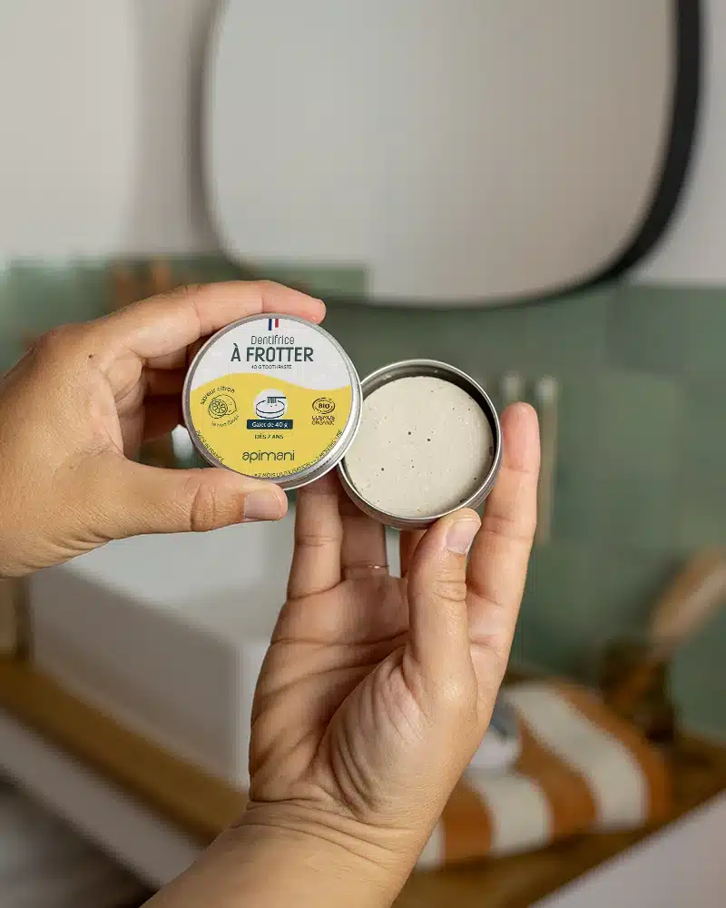 Dentifrice solide saveur citron certifié bio