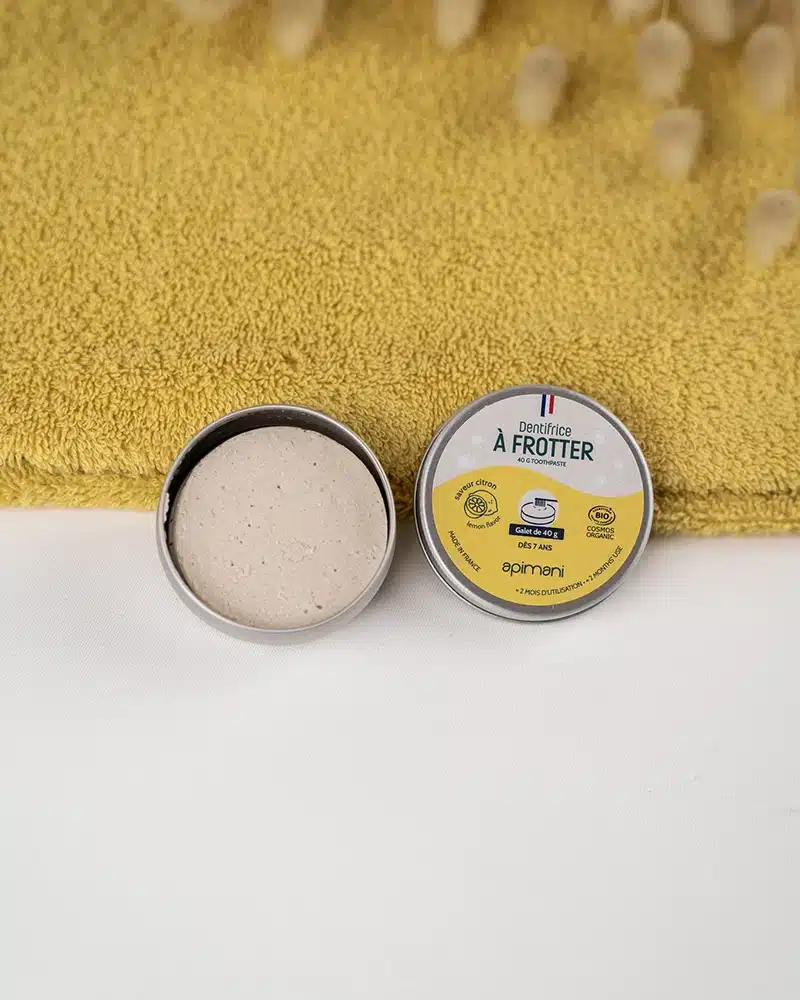 Dentifrice solide bio au citron