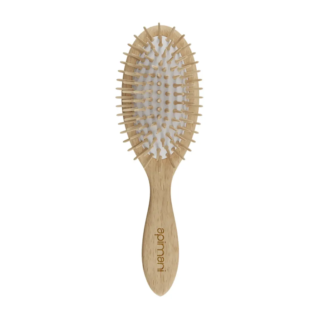 [3770010474463] Brosse à cheveux - picots bois (Apimani (lot de 3))