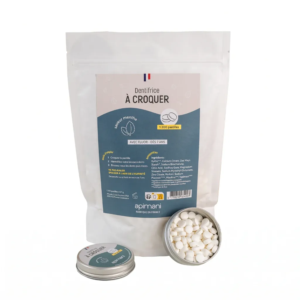 [3770010474913] Dentifrice à croquer (Recharge - 1200 pastilles, Menthe)