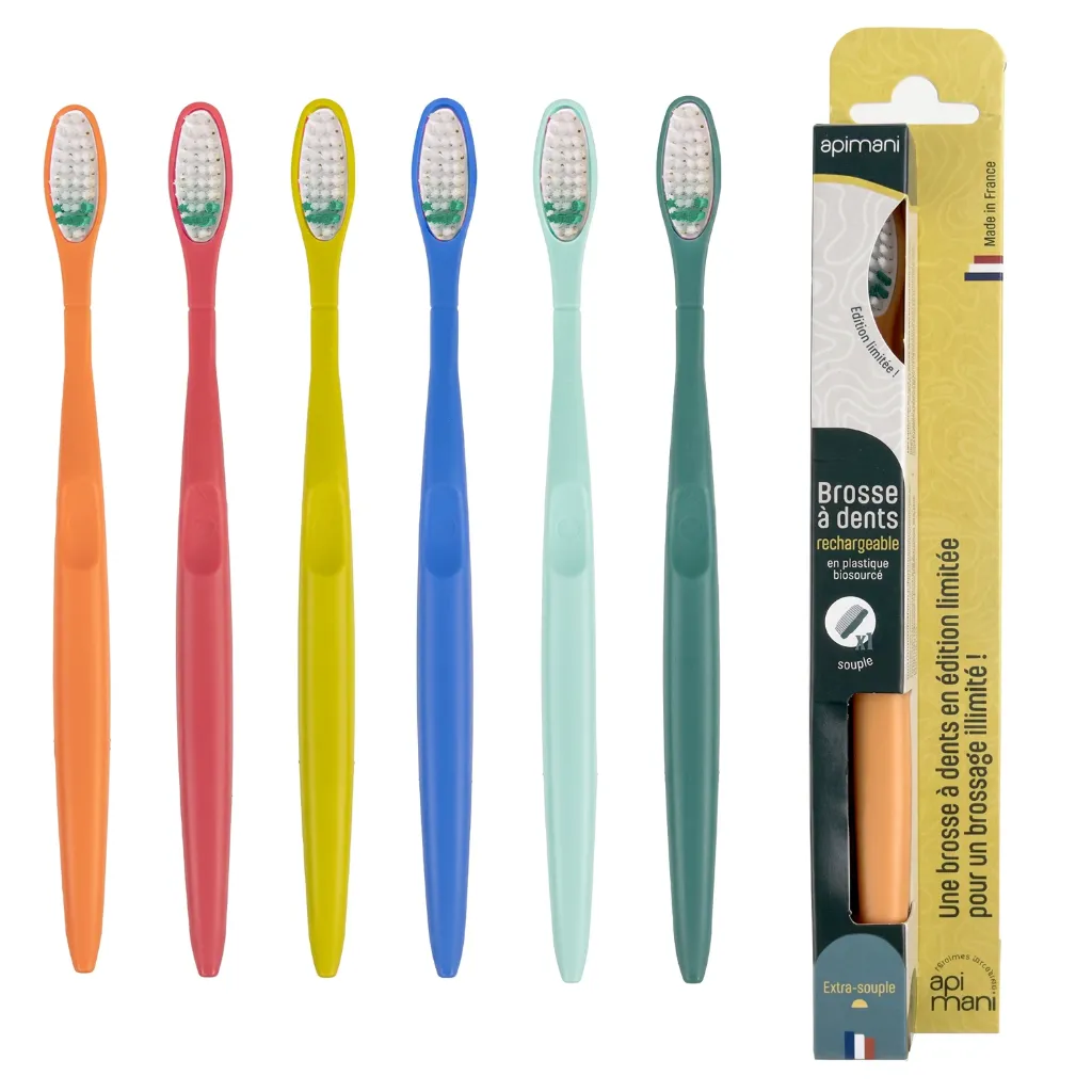 Brosse à dents rechargeable - bioplastique