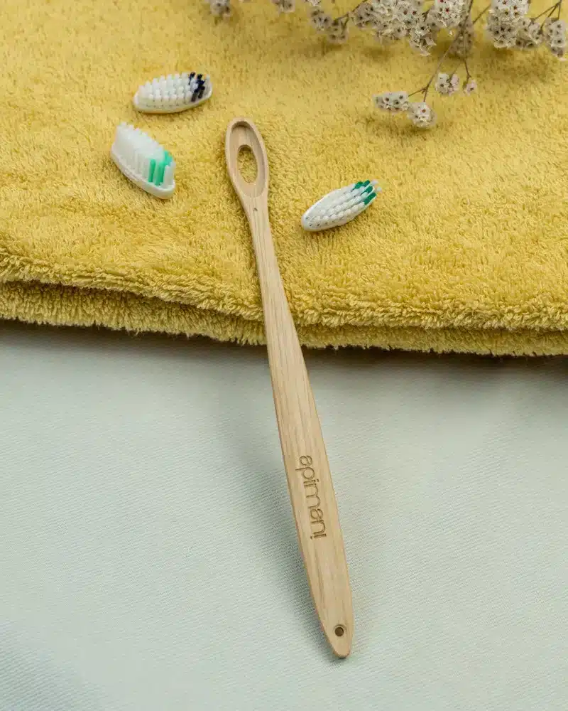 feel natural Lot de 2 recharges brosse à dents en bam bou - Souple Brosse à  dents