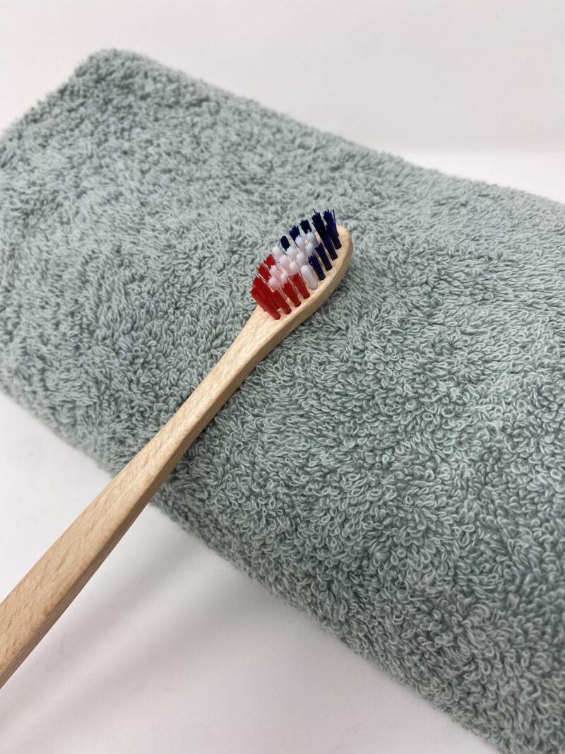 Lot de brosses à dents bleu-blanc-rouge - Dureté souple lot brosses à dents bleu-blanc-rouge