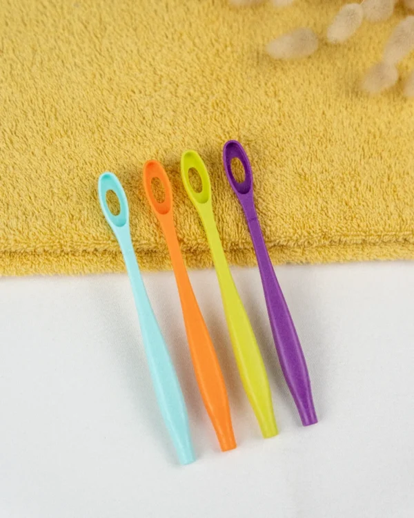 Lot de 12 - Manche de brosse à dents rechargeable en bioplastique – enfant