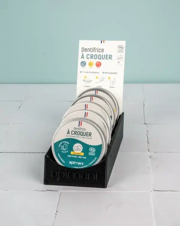 Présentoir pour dentifrices en pot