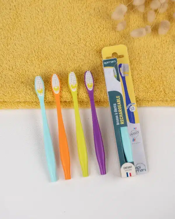 Lot de 12 - Pack brosse à dents rechargeable enfant - bioplastique